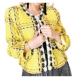 NEW BEULAHSTYLE shimmer blazer in yellow